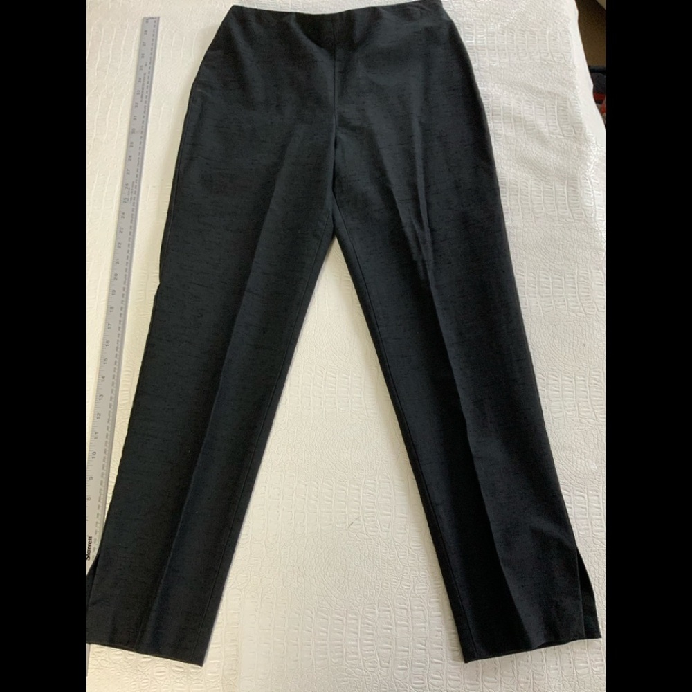 Gunex Italian made black flat front pants 8